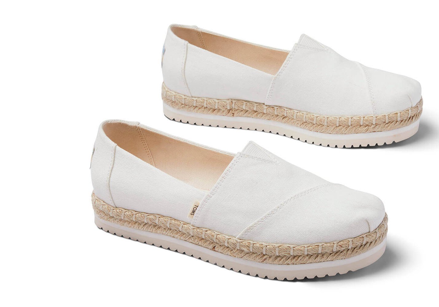 Toms Alpargata Platform Espadrille White - Womens - 04276-ARGF